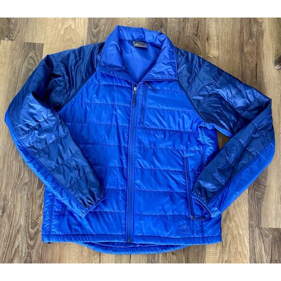 REI Co Op Primaloft Puffer Jacket Men’s Large Blue Lightweight Pertex‎ Quantum - Picture 1 of 11